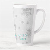 Turquoise arbre de Noël Latte Mug (Droite)