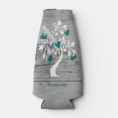 Turquoise Arbre des Coeurs Glacière de bouteille p (Devant)