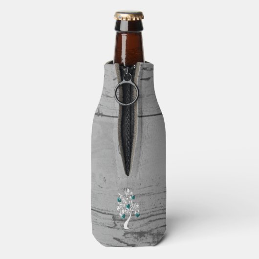 Turquoise Arbre des Coeurs Glacière de bouteille p (Bouteille Dos)