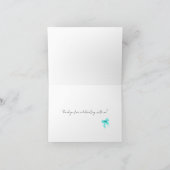 Turquoise Arc Coquette Script Merci Sweet 16 (Intérieur)