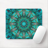 Turquoise Art 1 Mousepad Muismat (Met muis)
