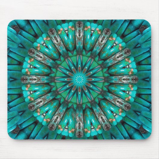 Turquoise Art 1 Mousepad Muismat (Voorkant)