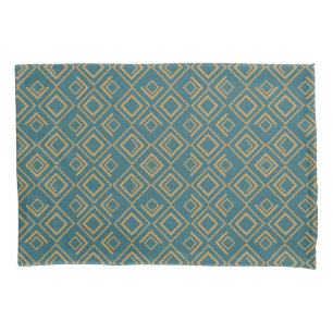 Turquoise art deco kussensloop