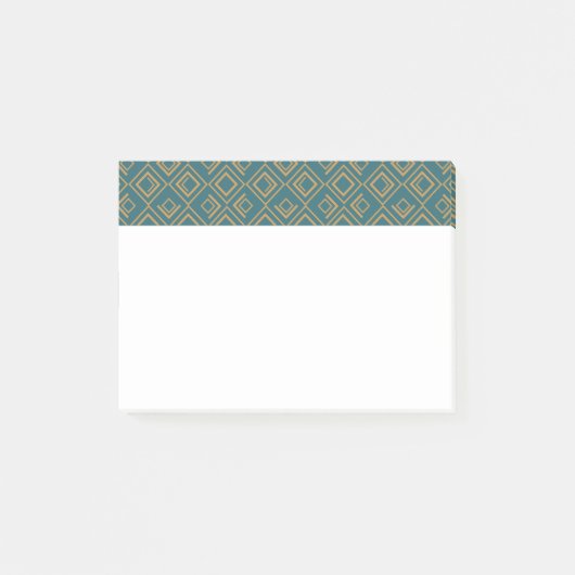 Turquoise art deco post-it® notes (Voorkant)