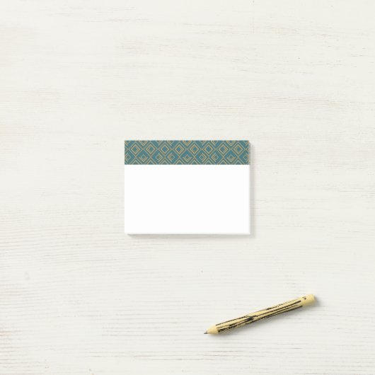 Turquoise art deco post-it® notes (Op bureau)