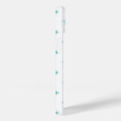 Turquoise Atomic Starburst Mid Century Patroon Case-Mate iPhone Case (Achterkant / Rechts)