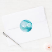 Turquoise Autocollants de mariage personnalisés (Enveloppe)