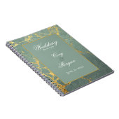 Turquoise avec Carnet Wedding planner Gold Marblin (Côté Droit)