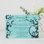 Turquoise avec invitation anniversaire à tourbillo (Debout devant)