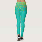 Turquoise avec Leggings Gold Accent (Dos)