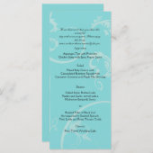 Turquoise avec menu Mariage Flourissant Black Swir (Devant / Derrière)