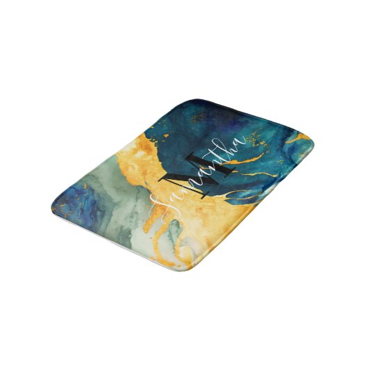 Turquoise Badmat (Gekanteld)