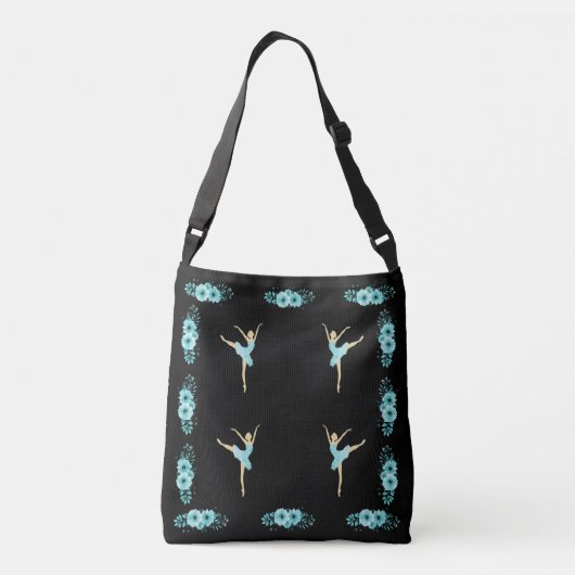 Turquoise Ballerina Crossbody Tas (Achterkant)