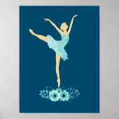 Turquoise Ballerina Poster (Voorkant)
