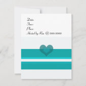Turquoise bande surprise Invitation d'anniversaire (Dos)