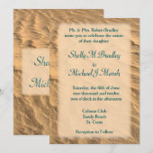 Turquoise Beach Destination Mariage Invitation (Devant / Derrière)
