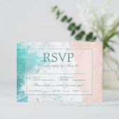 Turquoise Beach Ocean Sand Wedding RSVP (Debout devant)