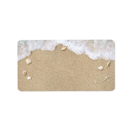 Turquoise Beach Waves Bat Mitzvah Adresetiketten Etiket (Voorkant)