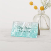 Turquoise Beach Waves Bat Mitzvah Folded (Achterkant)