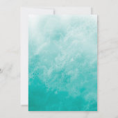 Turquoise Beach Waves Bat Mitzvah Save the Date Kaart (Achterkant)