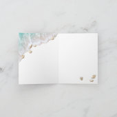 Turquoise Beach Waves Carte de remerciements Bat m (Intérieur)