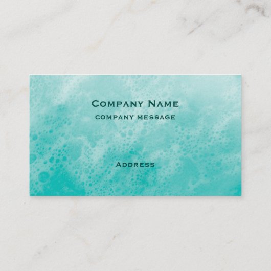 Turquoise Beach Waves Carte de visite (Dos)