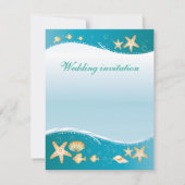 Turquoise Beach Wedding Invitation (Devant)