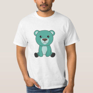 Turquoise Beer Colorful Beren Cute Animals Teddy T-shirt