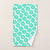 Turquoise Belarus Folk Pattern Bad Handdoek (Handdoek)