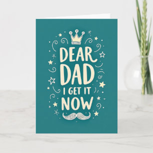 Turquoise Beste Papa Inzichtkaart Kaart