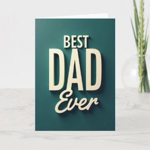 Turquoise Beste Papa Ooit Type Kaart