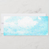 turquoise bestemming trouwkaarten uitnodigingen (Achterkant)