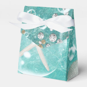 Turquoise Betoverde Zee Zeester & Bellen Oceaanstr Bedankdoosjes