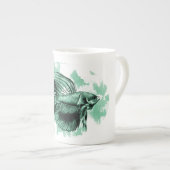 Turquoise Betta Fish Bone China Mug (Devant droit)