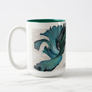 Turquoise Betta Fish Personnalisez la grande tasse