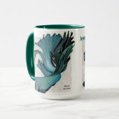 Turquoise Betta Fish Personnalisez la grande tasse (Devant gauche)