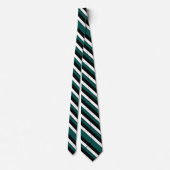 Turquoise Black and White University Cravate de ba (Dos)