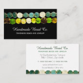 Turquoise Black Bead Maker Kostuum Sieraden Visitekaartje (Voorkant / Achterkant)