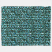 Turquoise & Black Cheetah Print Fleece Blanket (Voorkant (Horizontaal))