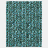 Turquoise & Black Cheetah Print Fleece Blanket Deken (Voorkant)