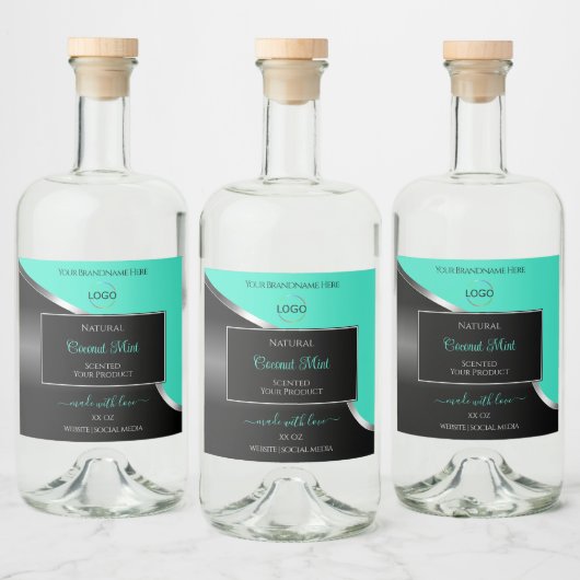 Turquoise Black Wavy Silver avec Étiquettes de pro (Bouteilles)