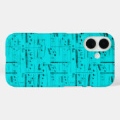Turquoise Bladmuziek Case-Mate iPhone Case (Achterkant (horizontaal))