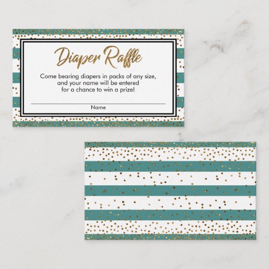 Turquoise & Blanc, Cartes à roulettes Confetti (Devant / Derrière)