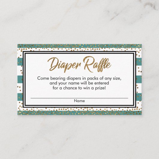 Turquoise & Blanc, Cartes à roulettes Confetti (Devant)