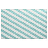 Turquoise Blanc Diagonal Moderne Tissu (Fat Quarter)