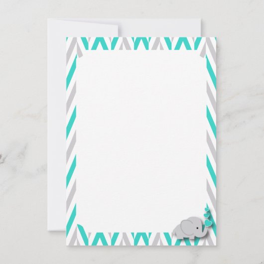 Turquoise, Blanc, Merci d'éléphant gris (Dos)