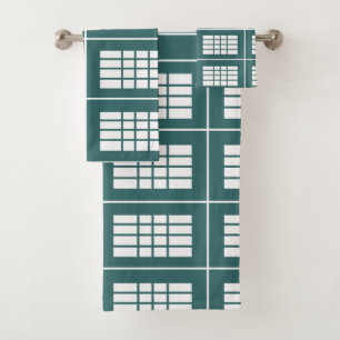 Turquoise blanc rayures Motif élégant moderne