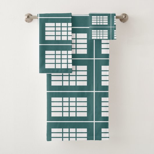 Turquoise blanc rayures Motif élégant moderne (En situation)