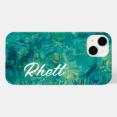 Turquoise blauw groen oceaanwater abstract Case-Mate iPhone case (Achterkant (horizontaal))
