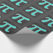 Turquoise, blauw-groen Pi-symbool Cadeaupapier (Hoek)